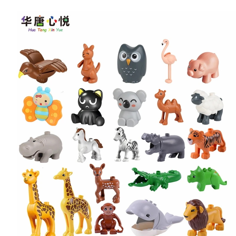 Совместимые блокировочные креативные блоки большого размера с животными