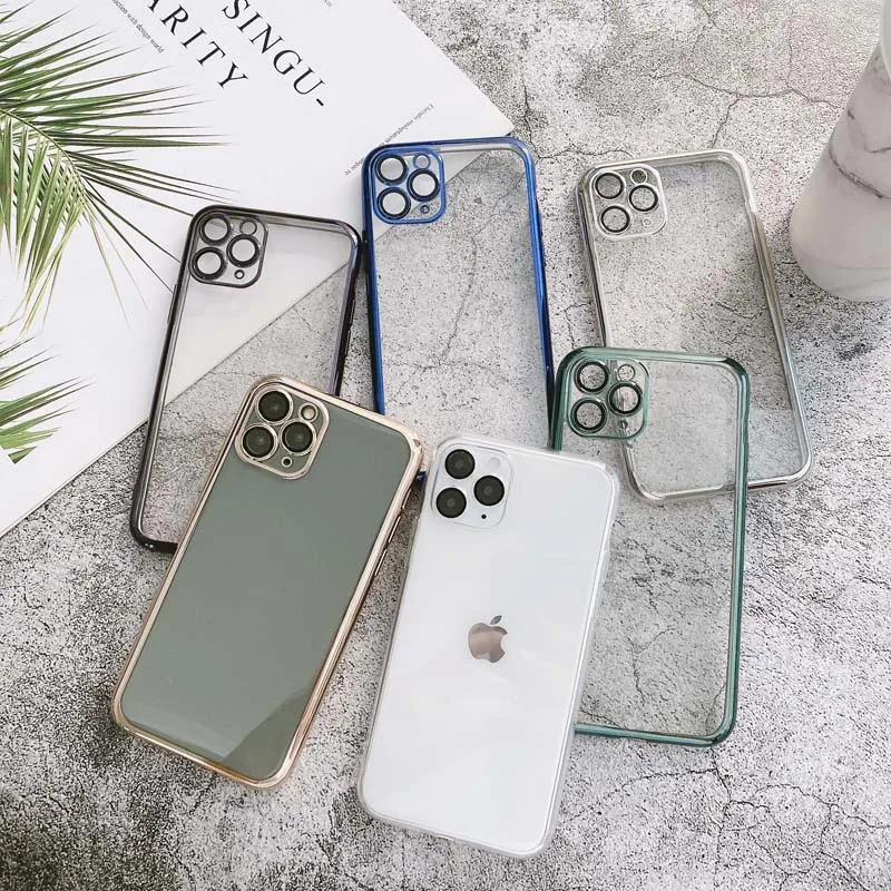 

Luxury Soft electroplating Integrated Lens Film Camera Full Protection Case for iPhone 11 12 mini Pro Max XS X XR 7 8 plus SE 2