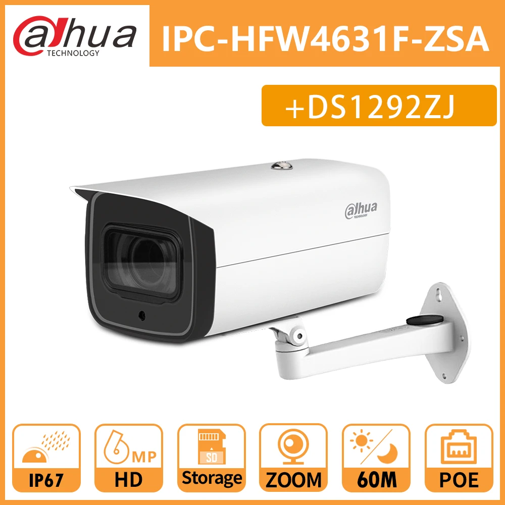 Dahua 6MP POE IP камера IPC HFW4631F ZSA 2 7 ~ 13 5 мм 5X зум VF объектив пуля 60 м IR слот карты Micro SD