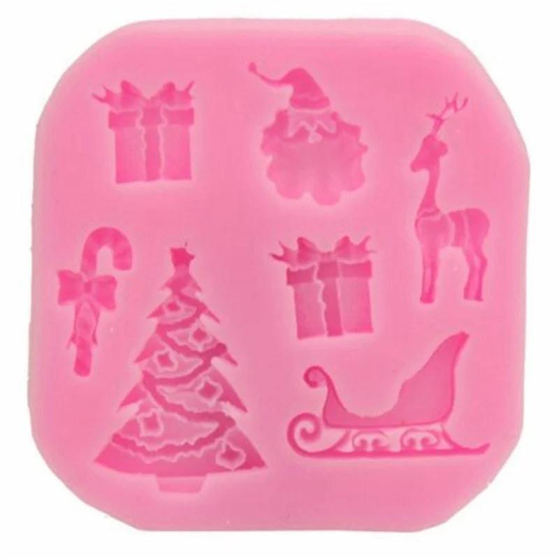 Форма для льда силиконовая Рождественская форма в виде Санты украшения торта