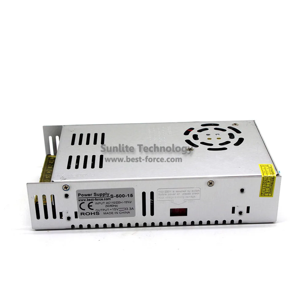 Постоянное напряжение DC15V 40A 600W Питание переключение трансформаторов 110V 220V AC к DC