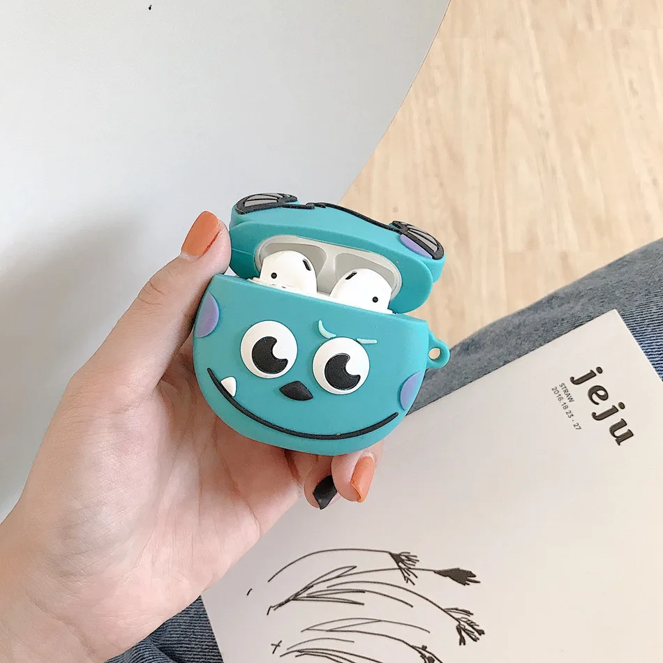 163F 3D Bluetooth беспроводной чехол для наушников с кошкой для AirPods, силиконовый защитный чехол, аксессуары для Apple Air pods, зарядная коробка - Цвет: 163F