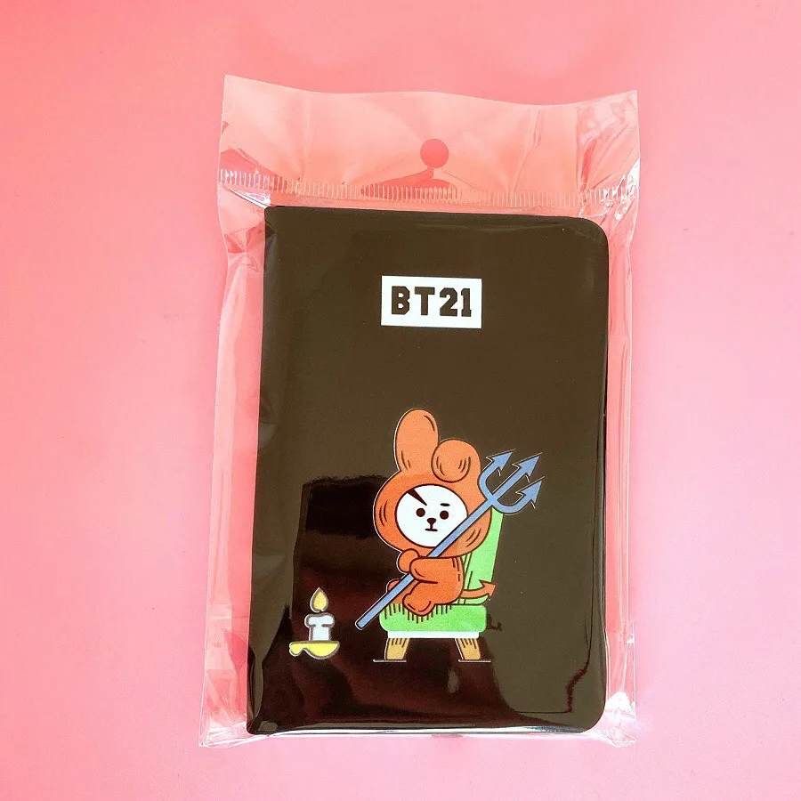 

4 YBTS Bulletproof Youth Group Halloween cartoon style PU strap notebook diary with the same style around