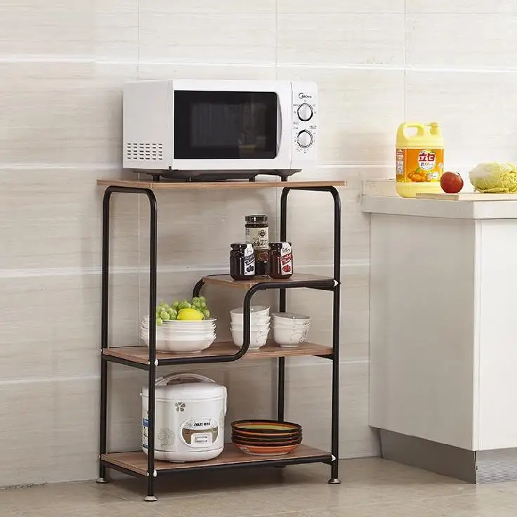 Кухонная полка складная тележка СВЧ печь|Кухонные острова и тележки| |