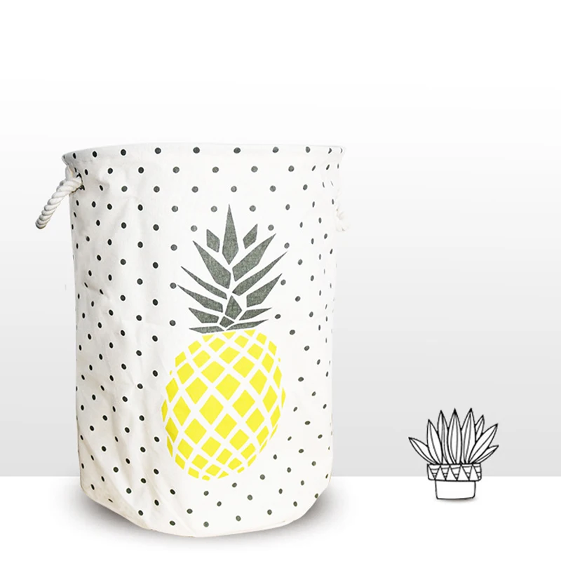 

Large Capacity Cotton Linen Laundry Bucket for Dirty Clothes Waterproof Folding Toys Organizer Storage Basket C9C090J39