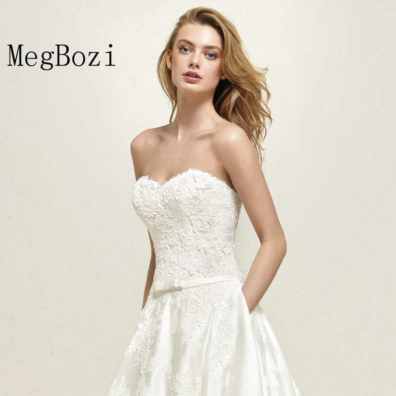 Гламурное свадебное платье с милым вырезом Vestidos de Novia 2020 кружевные аппликации