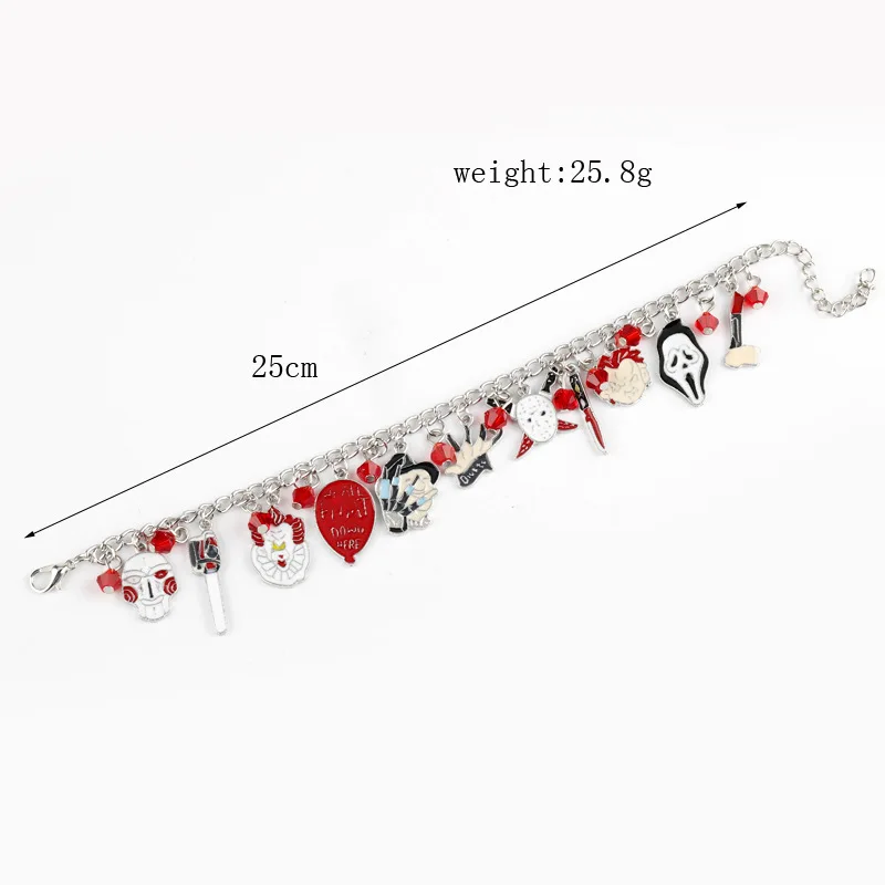 2021 Хэллоуин ужас Чаки-лицо шармы браслет Пенни-Вайз Джейсон хоккейный браслет браслеты для женщин мужчин ювелирные изделия 2021 Хэллоуин ужас Чаки-лицо шармы браслет Пенни-Вайз Джейсон хоккейный браслет браслеты для женщин мужчин ювелирные изделия