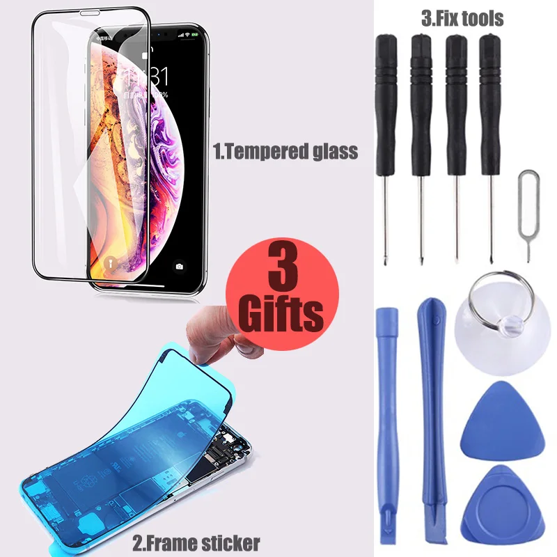 BFOLLOW Copy LCD OLED сборка для iPhone X Сменный дисплей дигитайзер AAA с верным тоном рамка