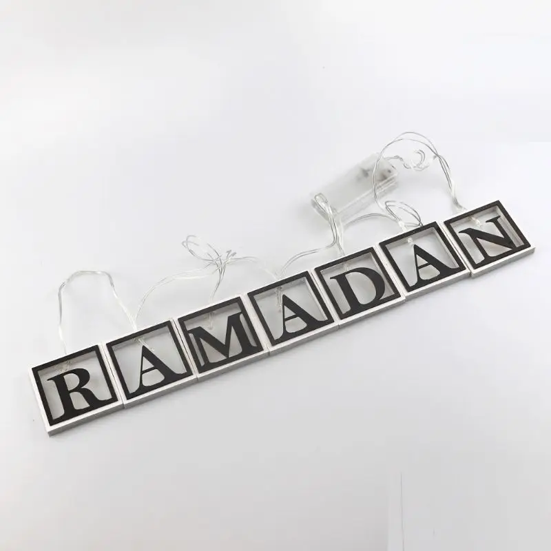 

B2RB Eid Mubarak Decoration LED String Light Night Lamp Hanging Ramadan Islamic Party Supply