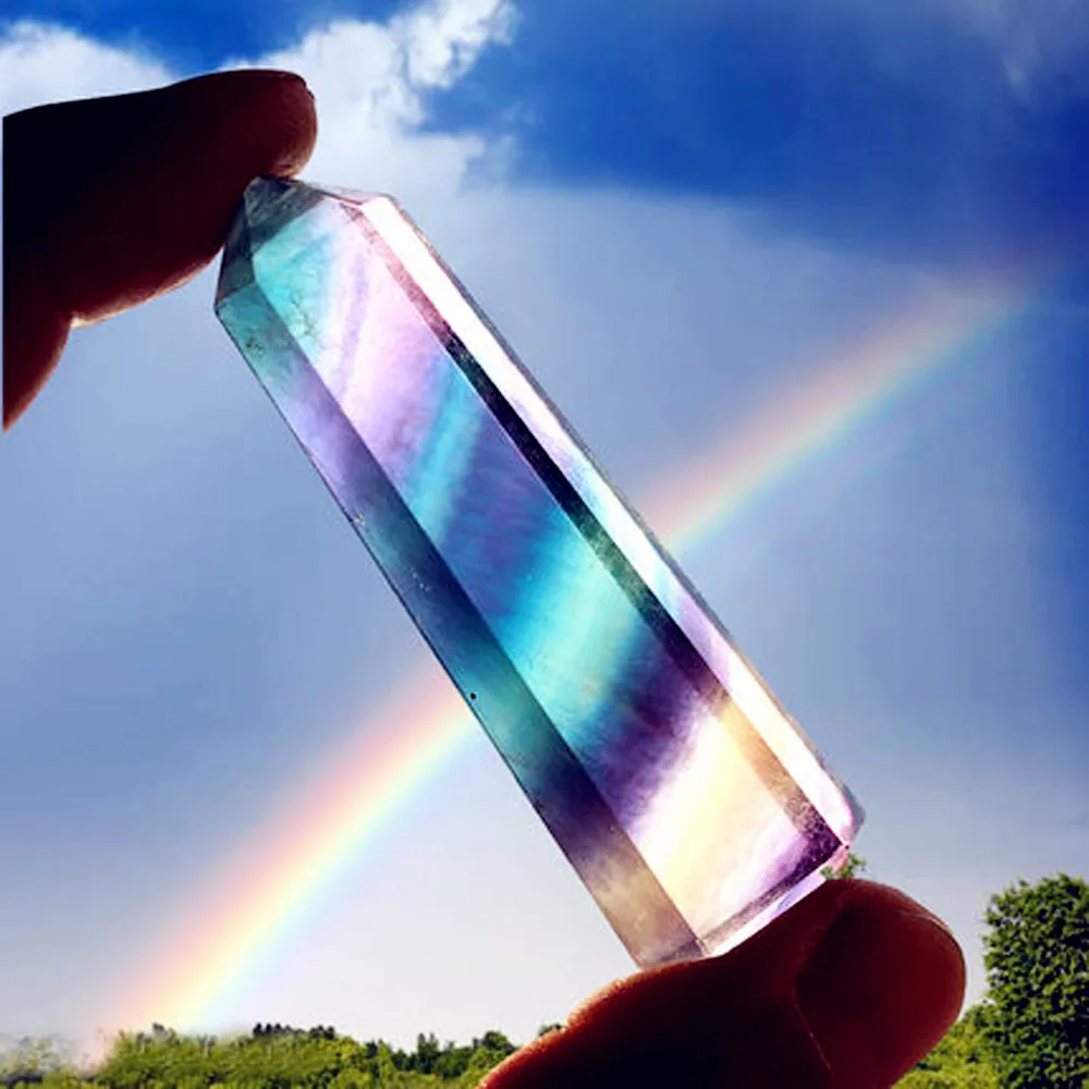 Натуральная флюоритовая Хрустальная цветная полосатая флюоритовый кварц