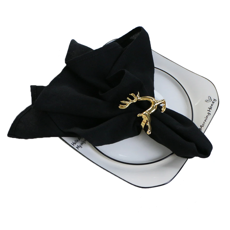 30x45 см салфетки для стола черные моющиеся прочные тканевые хлопковые