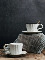 coffee cup set solid color mark cups and saucer tazas de caf%c3%a9 retro style irregular stripes pottery tea mugs coffee mug