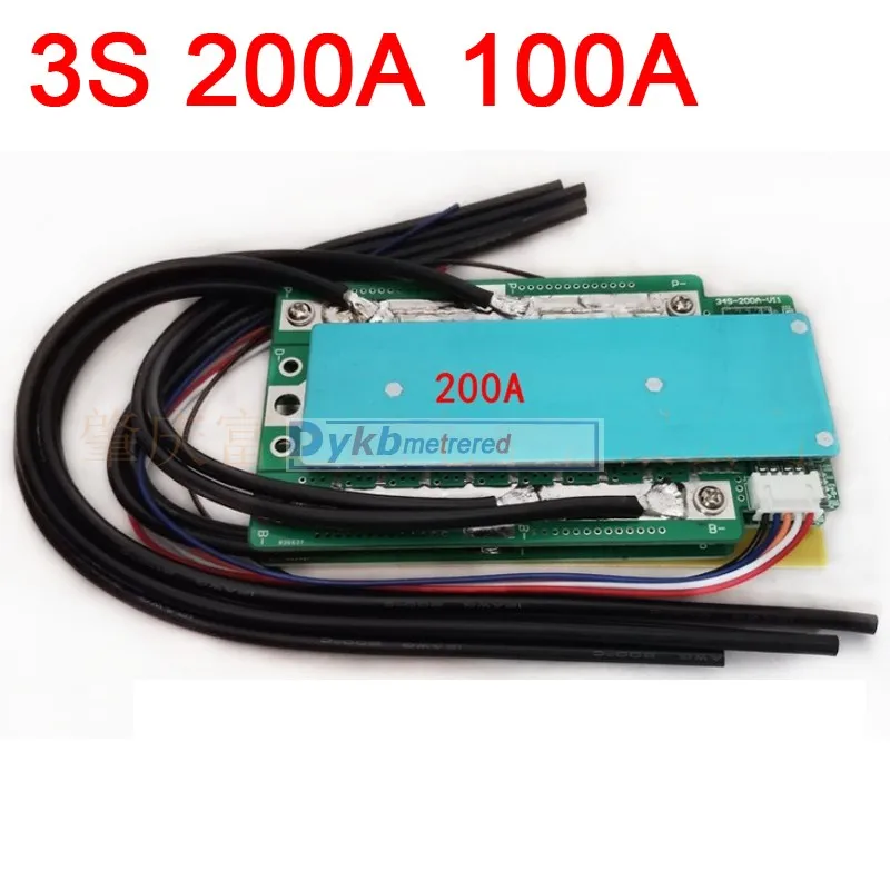 Плата защиты литий ионной батареи dykb 3S 100A 200A 300A 12 В высокотоковая 3 ячейки RV