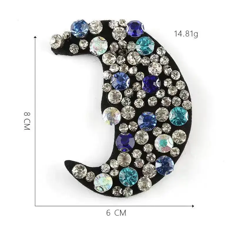 

Clothing accessories, crystal diamond beads, sewing badges, motorcycle moon cap badges, clothing accessories cloth stickers
