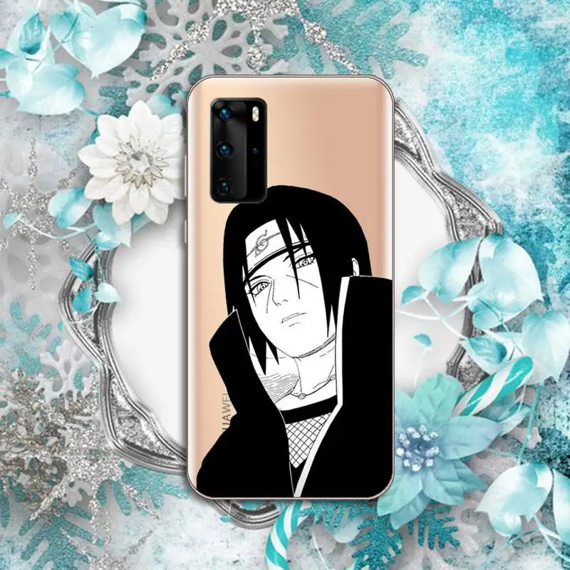 

Animated Naruto Uzumaki Kakashi sasuke Line Phone Case Transparent for huawei honor P 40 30 20 lite Pro 10 i 8 9 x p smart 2019
