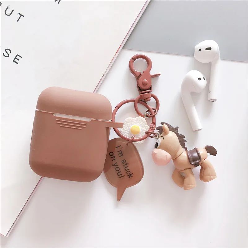 Милый силиконовый наушник чехол для AirPods История игрушек мультфильма брелок защитный противоударный чехол для Apple AirPods 2 аксессуары