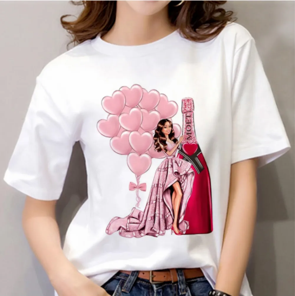 

Summer Men Women T-shirt 2021 Fashion beauty champagne pattern 3D Printing Tshirt Harajuku Leisure Streetwear Clothing Tshirt