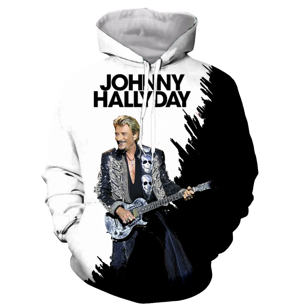 

New Arrive Popular Johnny Hallyday France 3D Print Men Women Fashion T shirt/hoodies/sweatshirts/vest/ Tops Dropshipping
