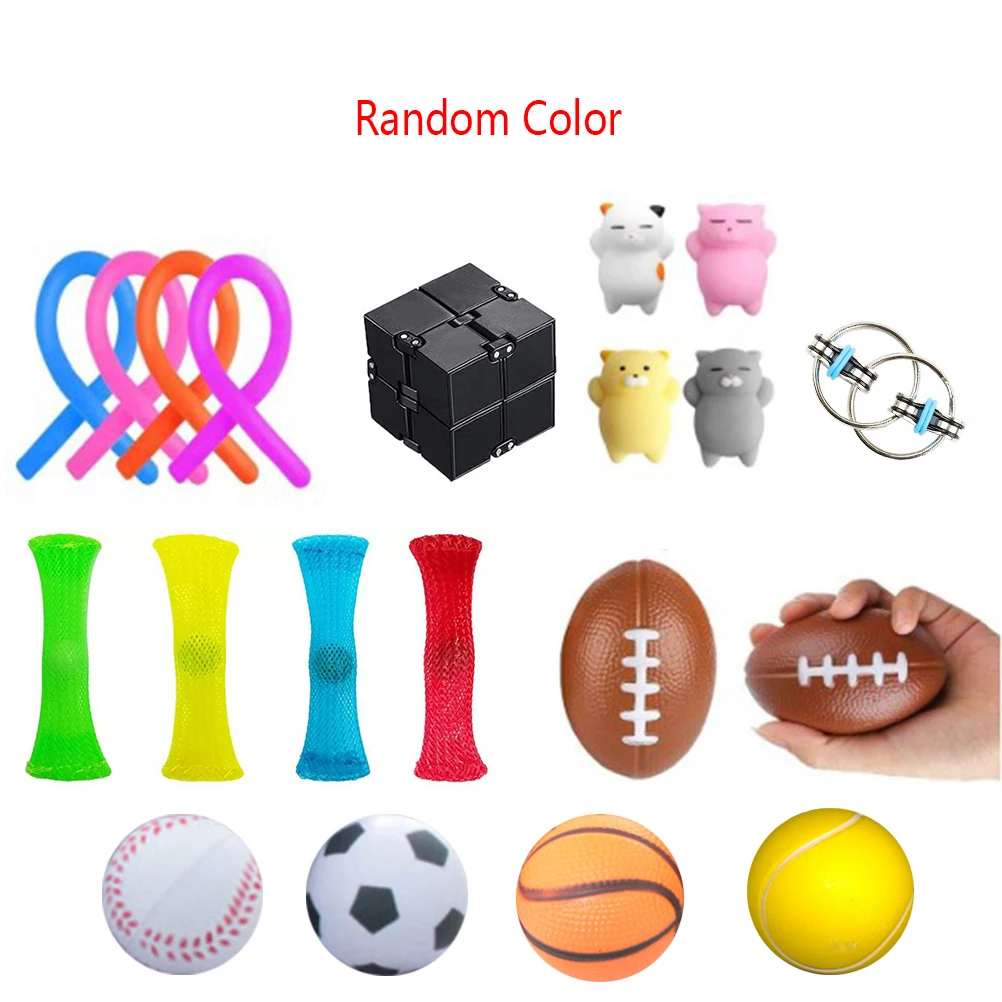 

Fidget Sensory Toy Anti Stress Set Stretchy Strings Stress Autism Anxiety Relief Stress Fidget Toys Gift Pack For Adult Children