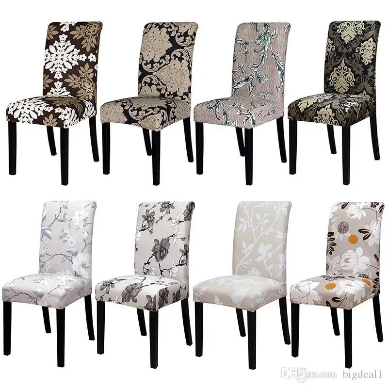 

Printing Chair Cover Elastic Seat Chair Covers For Restaurant Dining Banquet Hotel Christmas Home Decoration Gift