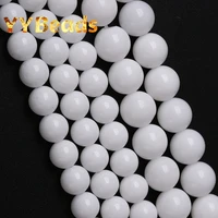 natural white porcelain stone beads 4 6 8 10 12 14mm round loose spacer charm beads for jewelry making diy bracelets necklaces