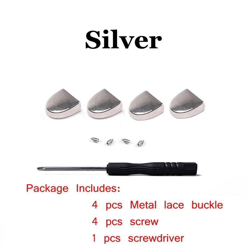 4pcs Silver 1 пара эластичные шнурки для обуви плоские шнурки без завязок Дети Взрослые Унисекс белые шнурки для отдыха на открытом воздухе кроссовки быстро ленивые шнурки - Цвет: 4pcs Silver