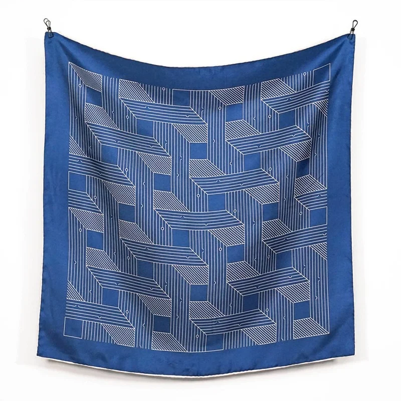 

53*53CM Silk Scarf Small Square Scarf Female Professional Wild Mulberry Silk Scarf Fashion Temperament Silk Headband Small Scarf
