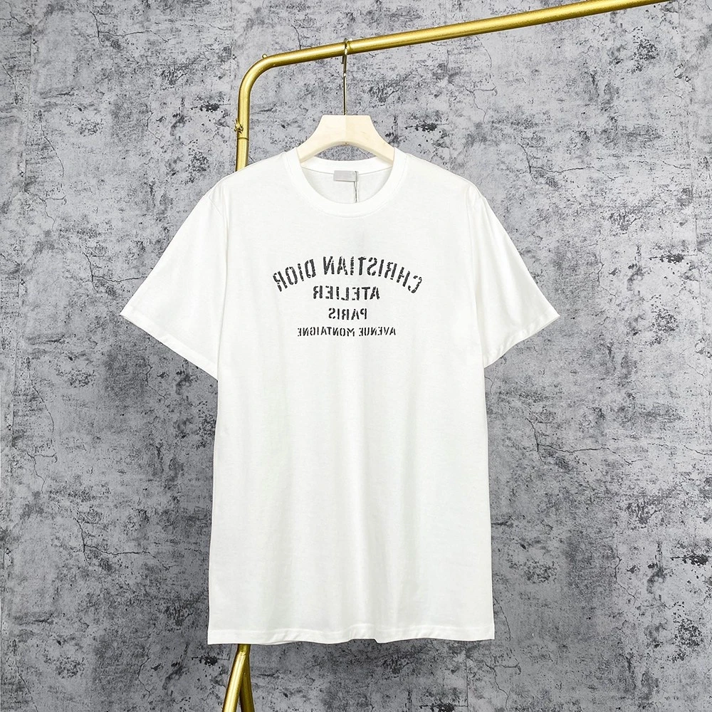 

2022 Summer Luxury Men Women New Fashion Casual Tops Female Spring Appliques T-Shirt Ladies High Quality Letter Cotton Brand Tee