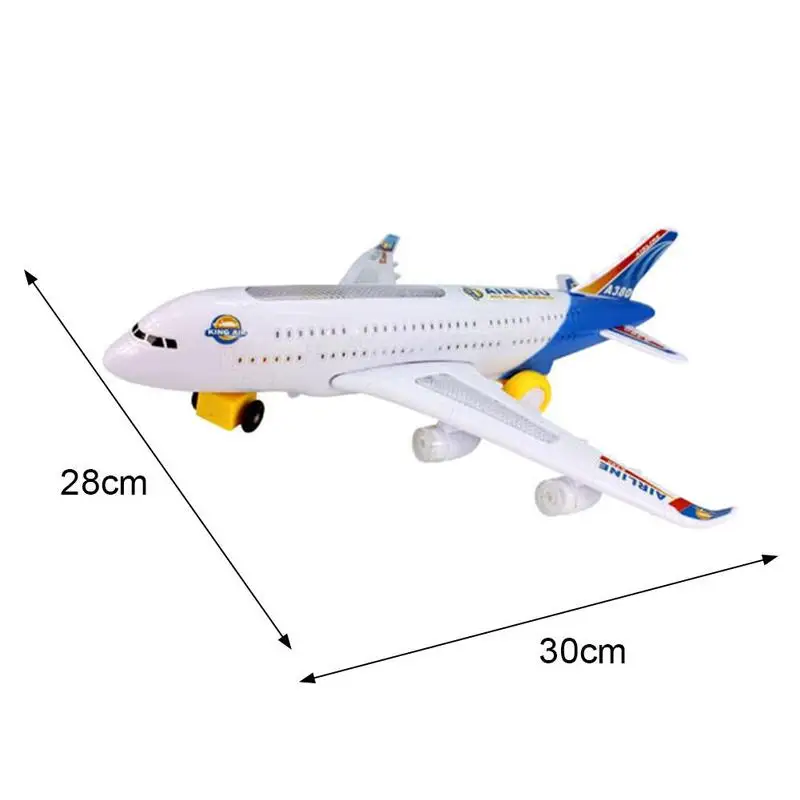 

Electric Glowing Airplane Toy Battery A380 Universal Light Children's Aircraft Music Gift V0U3