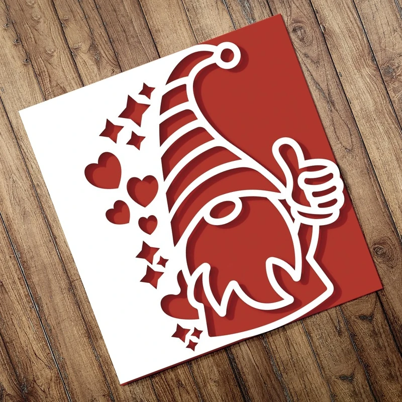 

Cute Heart Gnome Invitation Scrapbooking Paper Die Cut Stencils Metal Craft Cutting Dies Embossing For Crads Making 2021