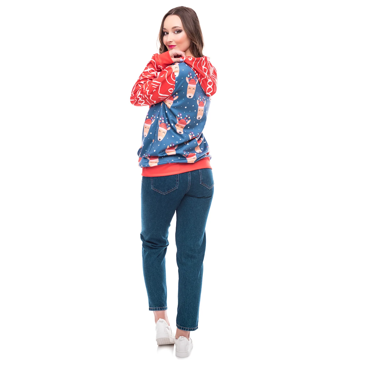 

Christmas Holiday Clothing Adult Loose All-match Hooded Sweater