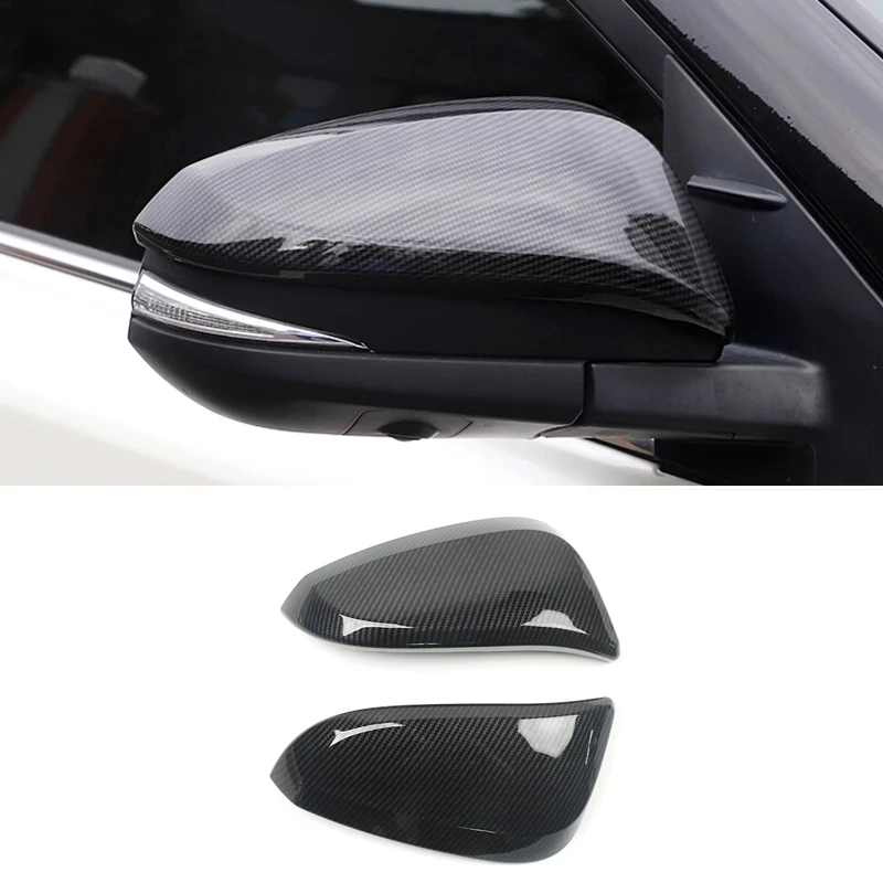

For Toyota Esquire 2019 Accessories Car Side Door Rear View Mirror Cover Trim Sticker ABS Carbon fiber Exterior Car Styling 2pcs