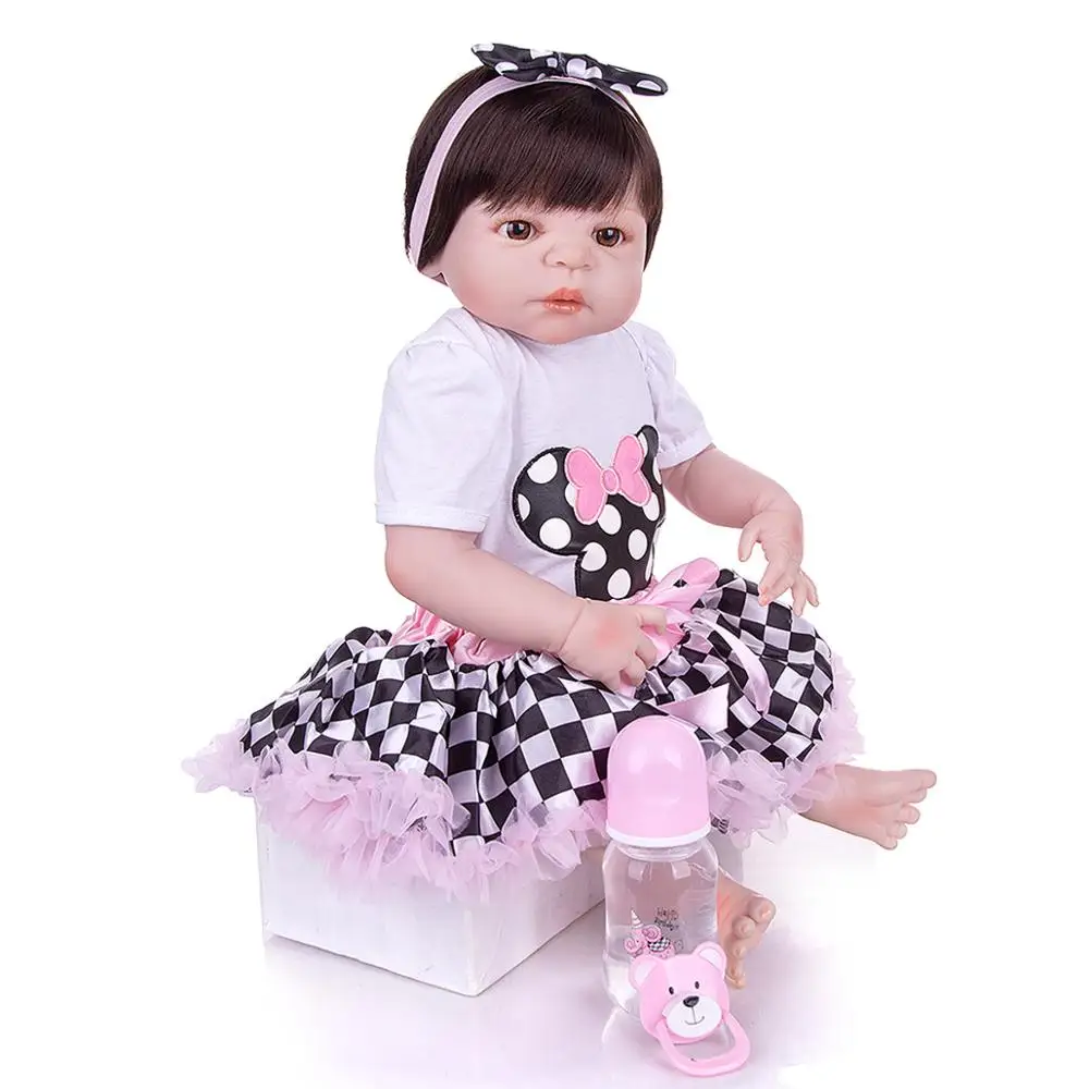 KEIUMI 23 дюймовые куклы Reborn Baby силиконовые виниловые реалистичные принцессы для