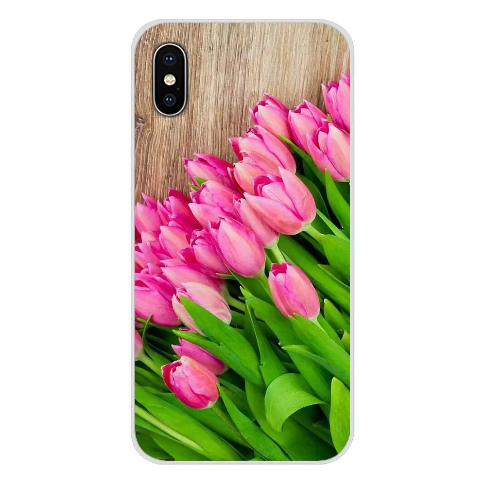 Тюльпан красивые цветы для Samsung Galaxy S3 S4 S5 Mini S6 S7 Edge S8 S9 S10 Lite Plus Note 4 5 8 9 аксессуары