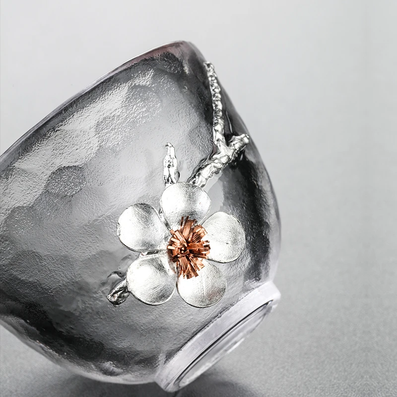 Термостойкое стекло инкрустированное оловом Хрустальная чайная чашка Master с