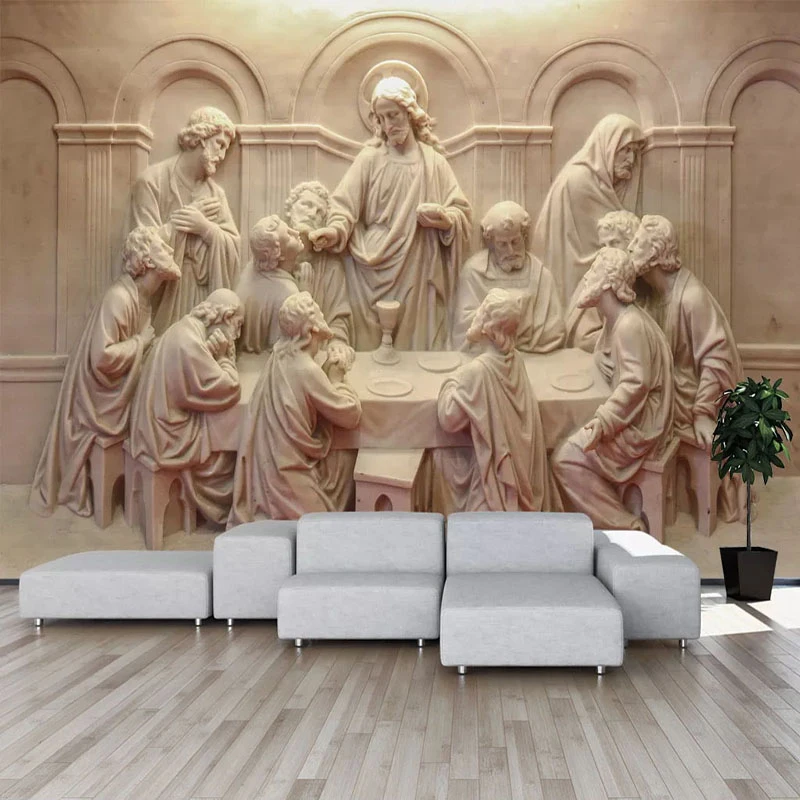 

Custom 3D Photo Wallpaper 3D Stereoscopic Retro Sculpture Statue Art Wall Painting Living Room Restaurant Study Room Decor Mural