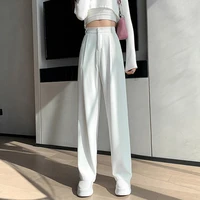 high waist loose casual white pants wide leg harajuku pants e girl sweatpants macac%c3%a3o feminino moda mujer ropa coreana mujer