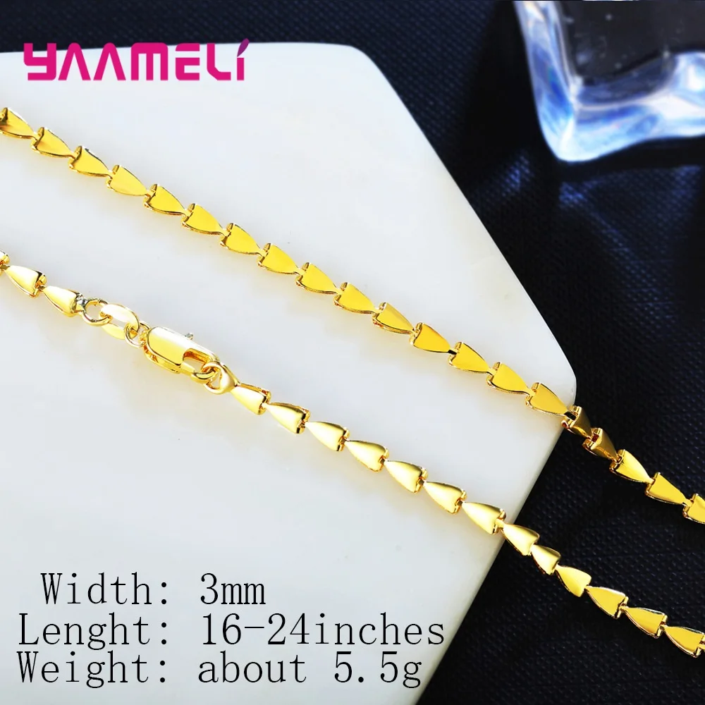 Factory Price Women Men 18KGF Necklace Jewelry Yellow Gold Filled Link Chain with Strong Lobster Clasps 16-20-22-24 Inch | Украшения и