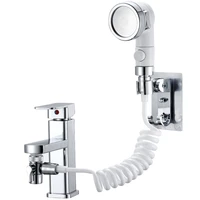 bathroom basin faucet extender external shower head washbasin tap water divider sprayer for hair or face women wash