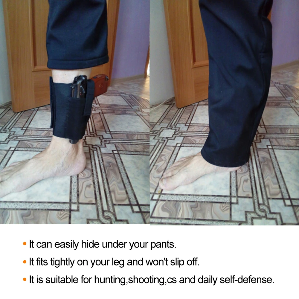 Скрытого ношения Универсальный пистолет лодыжки кобура правой левой ноге ремень