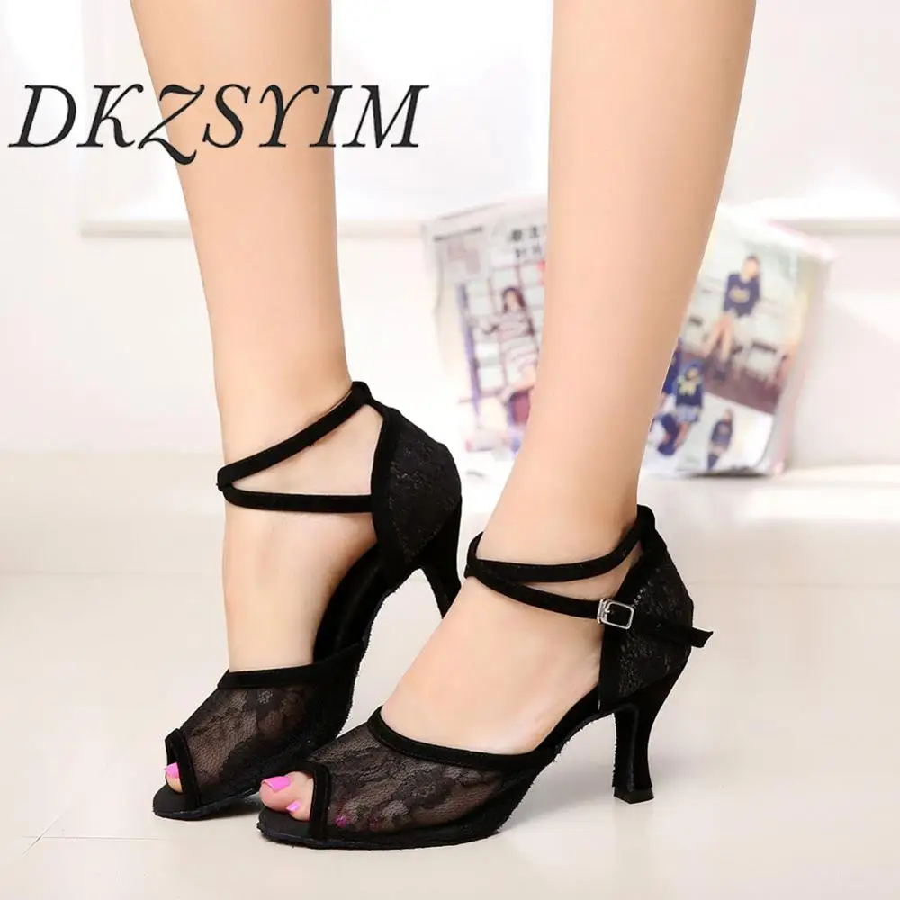 Женские туфли для латиноамериканских танцев на высоком каблуке 6 10 см|Обувь