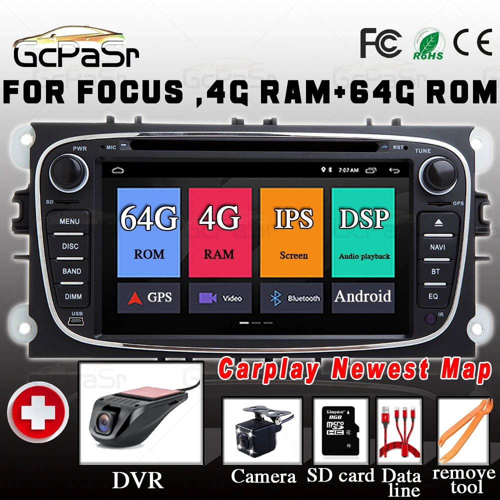 4G DVD 2Din автомобиль радио мультимедиа для Ford Focus 2 3 mk2 Kuga Mondeo 4 FiestaTransit соединить S C MAX