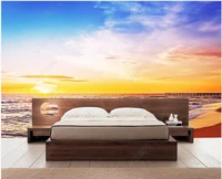 3d photo wallpaper for walls in rolls custom mural sunrise beautiful seaside scenery home decor living room wall stickers