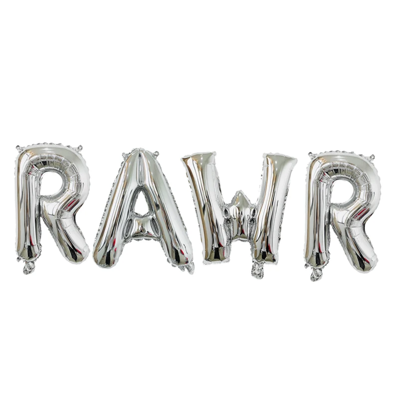 RAWR Фольга динозавр шары динозавров вечерние Happy День рождения украшения для детей из фильма «Парк Юрского периода»; украшения в виде животных воздушные шарики, детские игрушки - Цвет: RAWR