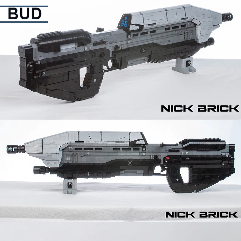 

Halo ma5d rifle building block assembly set model MOC building block interstellar military series DIY brick toy gift