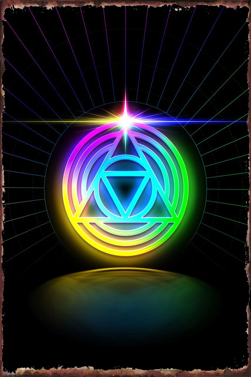 

Неоновый геометрический глиф, жестяная вывеска, оловянные пластины, Настенный декор, украшение для комнаты, Ретро винтажный металлический ...