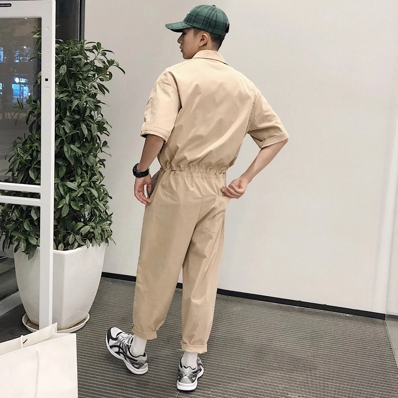Мужской повседневный комбинезон в стиле хип-хоп хлопковые комбинезоны