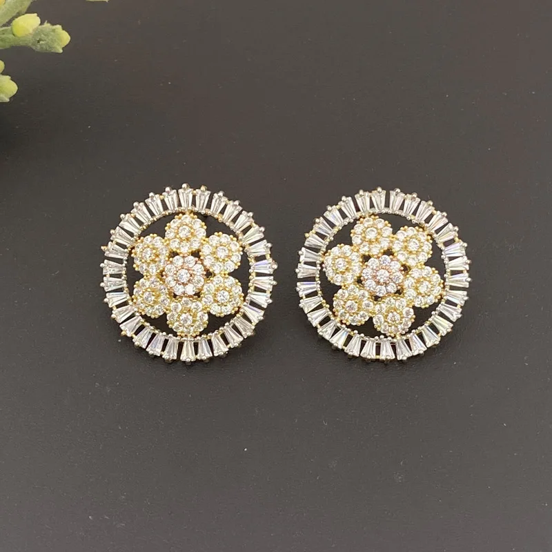 

Vanifin Fashion Jewelry Hopeful Sunflower Micro Plated Earrings For Women Wedding Banquet Daily Popular Best Gifts
