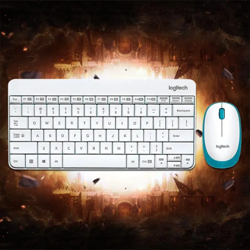 Logitech MK245 USB Nano беспроводная эргономичная Мини Клавиатура 1000DPI комплект мыши