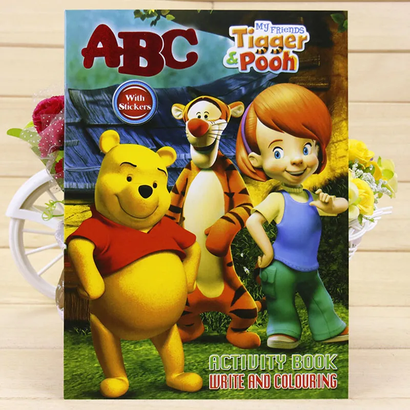 

Montessori Toys Disney princess Sofia Winnie the Pooh Writing learning Book Coloring Book Drawing Book Early Education Toys